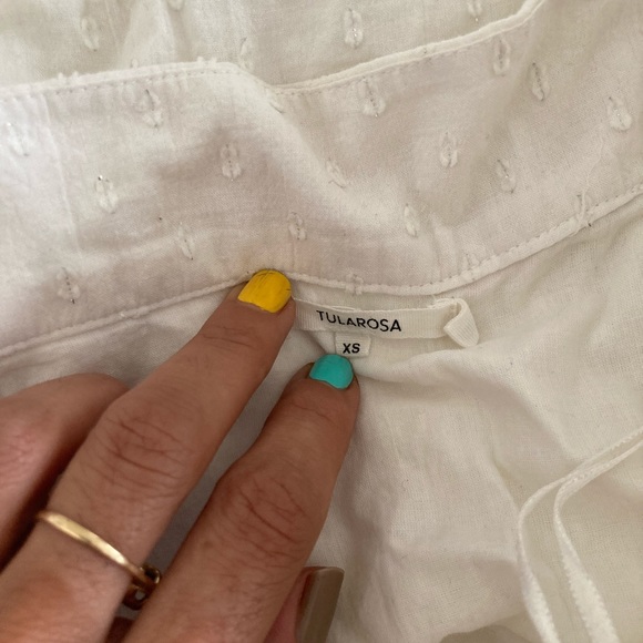 White eyelet ruffle tie skirt by Tularosa - Picture 4 of 4